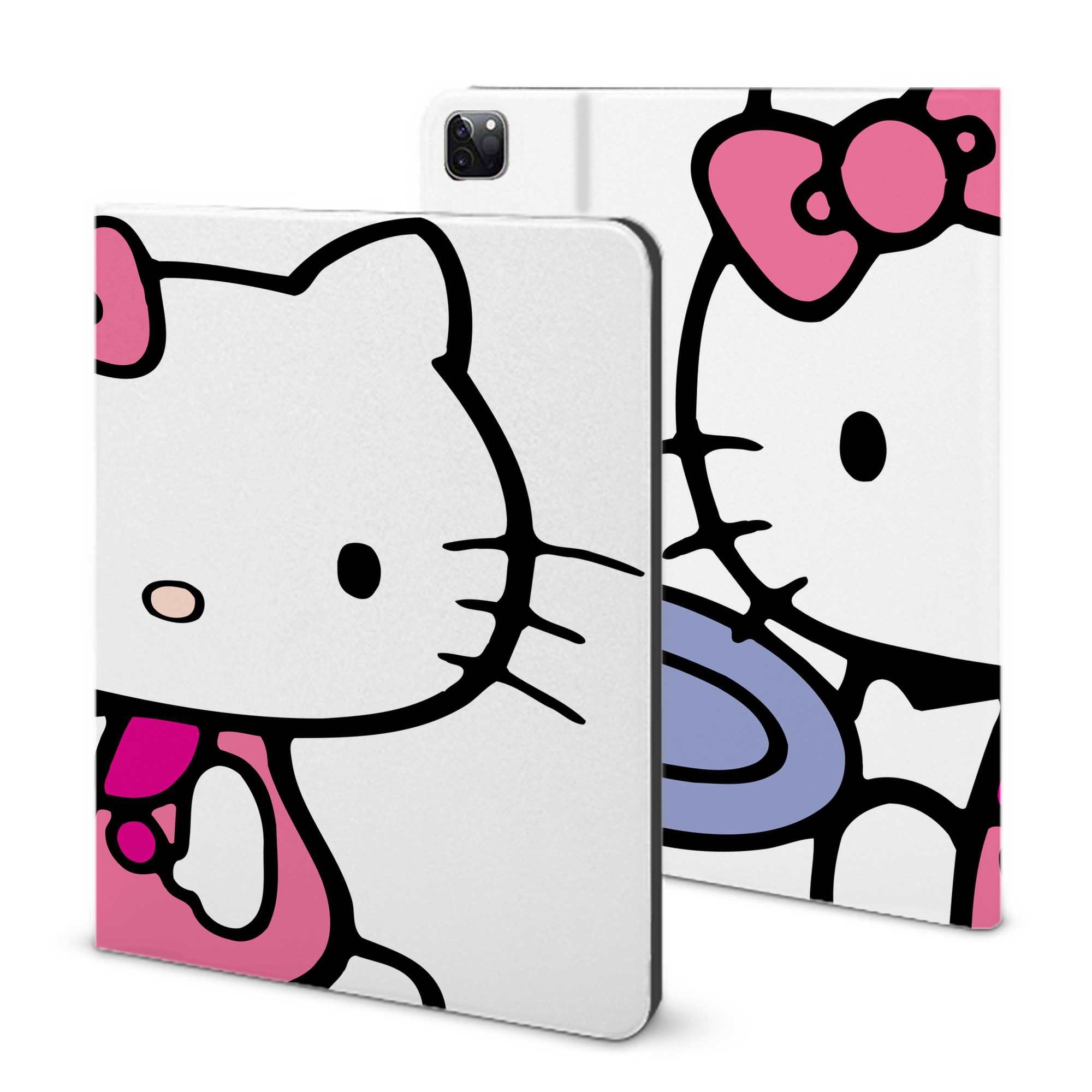 （画像用） Hello Kitty ハローキティ IPad ケース ブック型 PUレザー TPU 耐衝撃 軽量 薄型 ペン収納なし 全面保護 IPad 各モデル対応